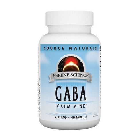 Source Naturals, Gaba, 750 mg, 45 Tabs Source Naturals