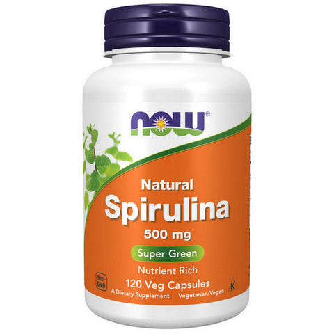 Now Foods, Natural Spirulina, 500 mg, 120 Vcaps Now Foods