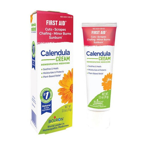 Boiron, Calendula Cream First Aid Cuts-Scrapes Chafing-Minor Burns-Sunburn, 2.5 Oz Boiron