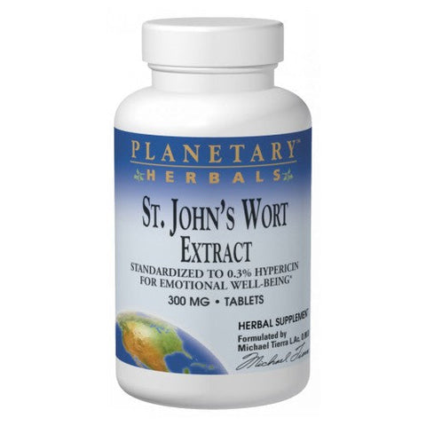 Planetary Herbals, St. John’s Wort Extract, 300 MG, 180 Tabs Planetary Herbals