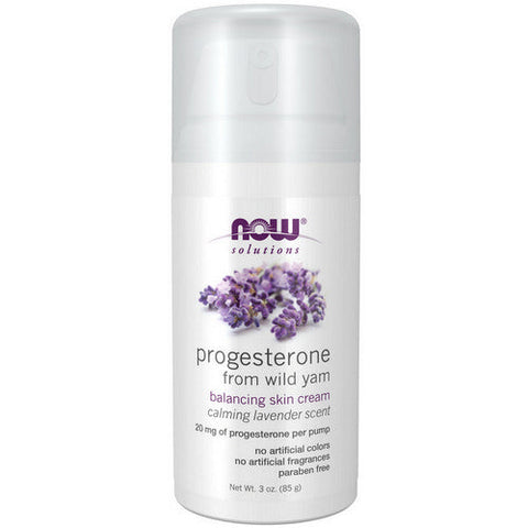 Now Foods, Natural Progesterone Balancing Skin Cream with Lavender, 3 Oz Now Foods