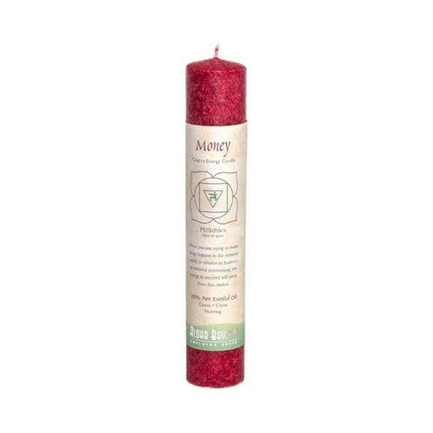 Aloha Bay, Chakra Pillar Money Red Candle 8 Inches, 1 Each Aloha Bay