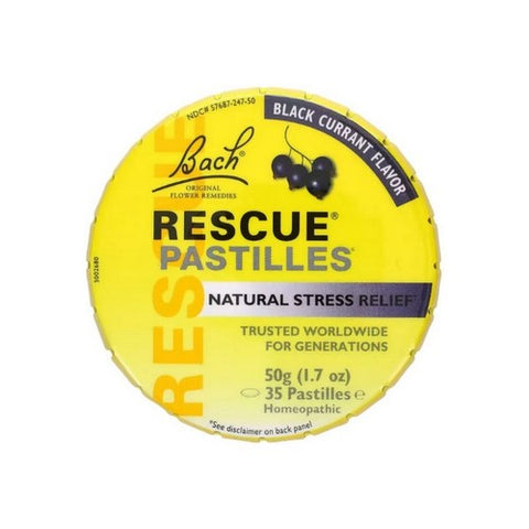 Bach, Rescue Remedy Pastilles, Black Currant 50 gm Bach