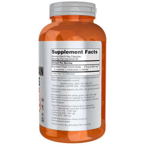 Now Foods, Branched Chain Amino Acids, 240 Caps Now Foods