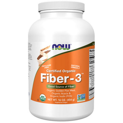 Now Foods, Organic Fiber-3, 16 OZ Now Foods