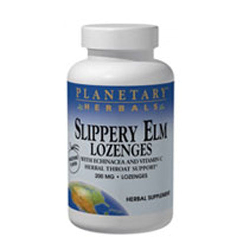 Planetary Herbals, Slippery Elm Lozenge, Strawberry Flavor 100 lozenge Planetary Herbals