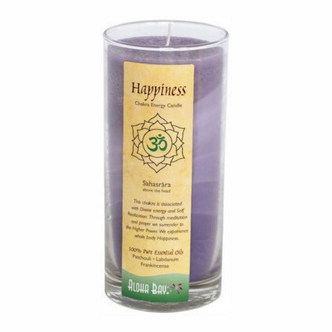 Aloha Bay, Candle Chakra Energy Jar Happiness Violet, 11 Oz Aloha Bay