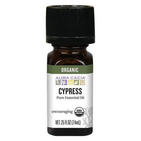 Aura Cacia, Organic Cypress Essential Oil, Cypress 0.25 oz Aura Cacia