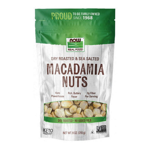 Now Foods, Dry Roasted & Salted Macadamia Nuts, 9 oz Now Foods