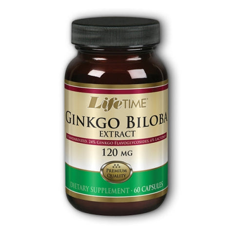 Life Time Nutritional Specialties, Ginkgo Biloba, 120 mg, Standardized Extract 60 caps Life Time Nutritional Specialties