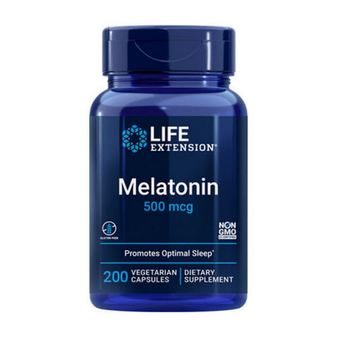 Life Extension, Melatonin, 500 mcg, 200 vcaps Life Extension