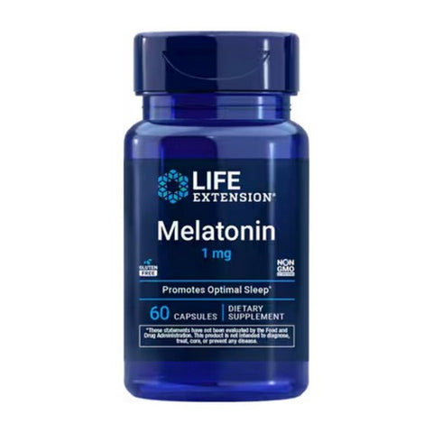 Life Extension, Melatonin, 1 mg, 60 Caps Life Extension