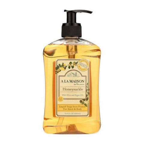 A La Maison, Liquid Soap For Hand And Body Honeysuckle, Honey Suckle, 16.9 Oz A La Maison