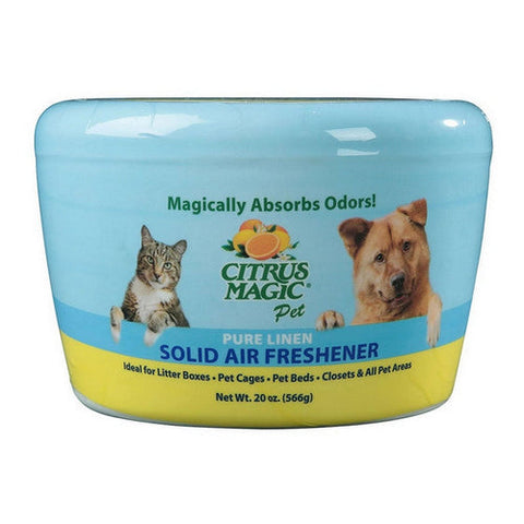 Citrus Magic, Solid Air Freshener Absorbs Pet Odors, Pure Linen 20 oz Citrus Magic