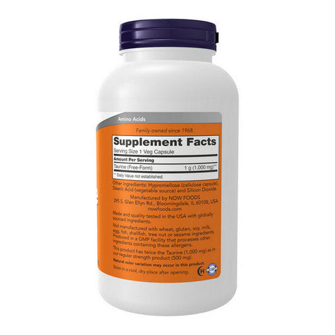 Now Foods, Taurine Double Strength, 1000 mg, 250 caps Now Foods