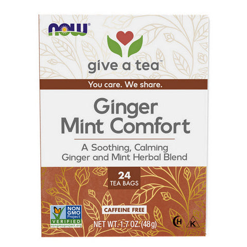 Now Foods, Ginger Mint Comfort Tea, 24 bags Now Foods