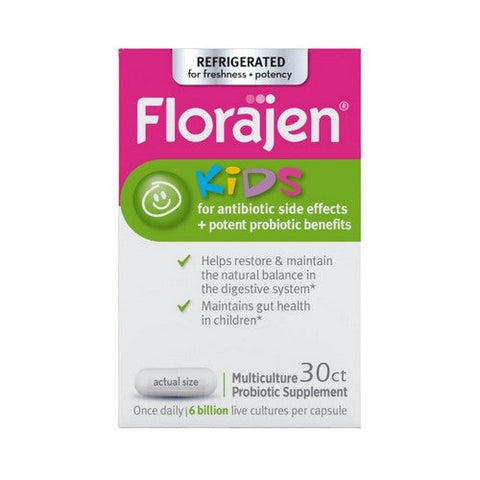 Florajen, Kids Multiculture Probiotic, 30 caps Florajen