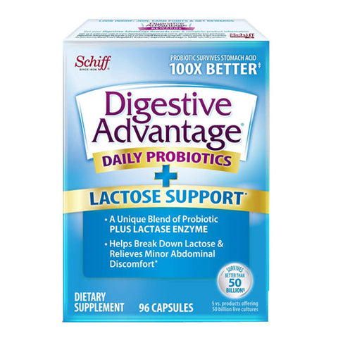 Schiff/Bio Foods, Digestive Advantage Daily Probiotics + Lactose Support, 32 caps Schiff