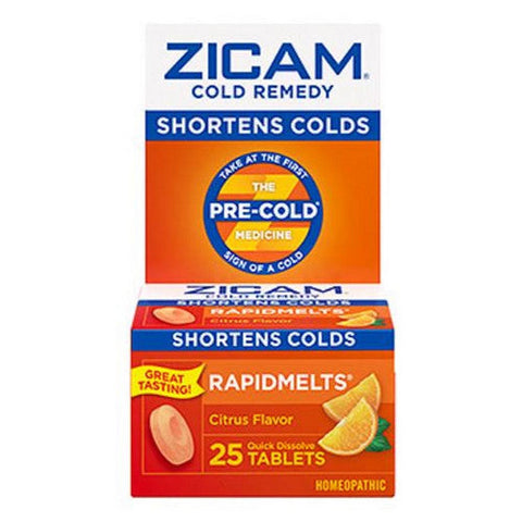 Zicam, Cold Remedy Rapidmelts With Vitamin C, Citrus 25 tabs Zicam