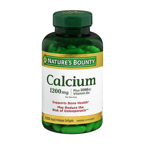 Nature's Bounty, Calcium Plus Vitamin D3, 1200 mg, 120 Softgels Nature's Bounty