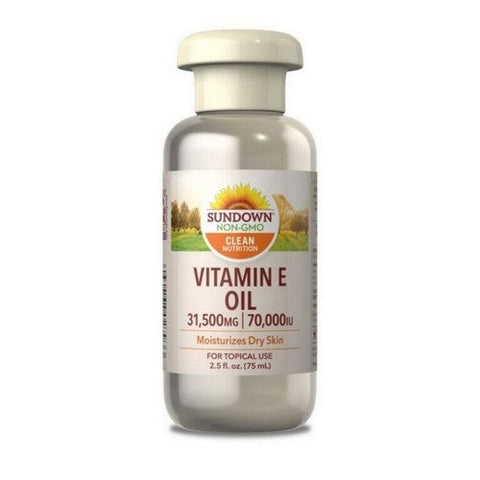 Sundown Naturals, Vitamin E Oil For Dry Skin, 70000 IU, 2.5 oz Sundown Naturals