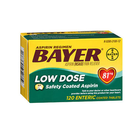 Bayer, Aspirin Regimen Low Dose Safety Coated Tablets, 81 mg, 120 tabs Bayer