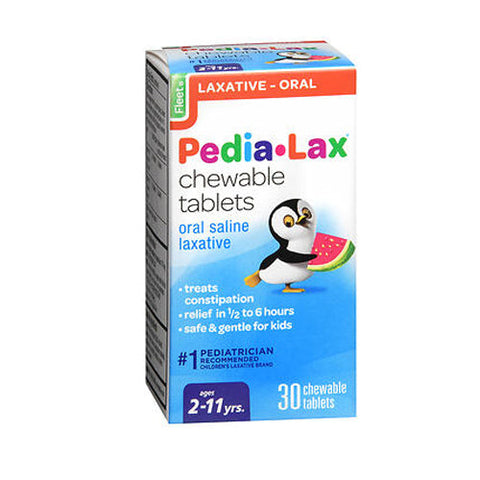 Fleet, Pedia Lax Saline Laxative Chewable Tablets Watermelon, watermelon 30 tabs Fleet