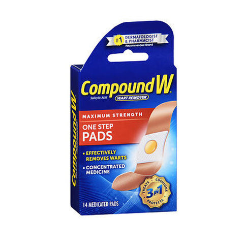 Compound W, Wart Remover - Maximum Strength One Step Pads, 14 each Compound W