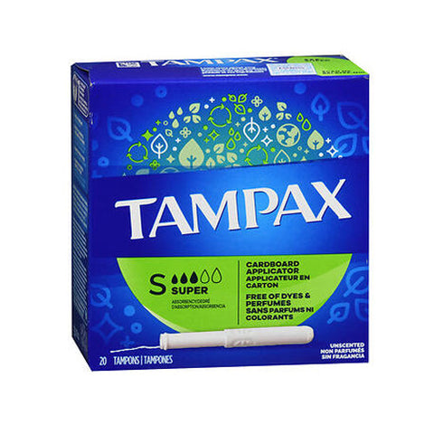 Tampax, Tampons With Flushable Applicator Super Absorbency, 20 each Tampax