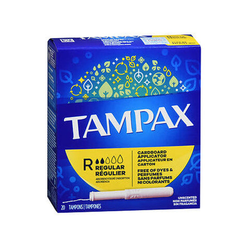 Tampax, Tampons With Flushable Applicator Regular Absorbency, 20 each Tampax