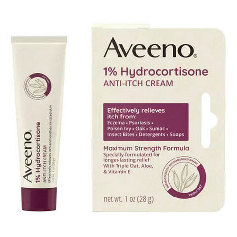 Aveeno, Active Naturals 1% Hydrocortisone Anti-Itch Cream, 1 oz Aveeno