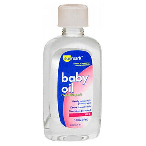 Sunmark, Baby Oil Hypoallergenic, 3 oz Sunmark